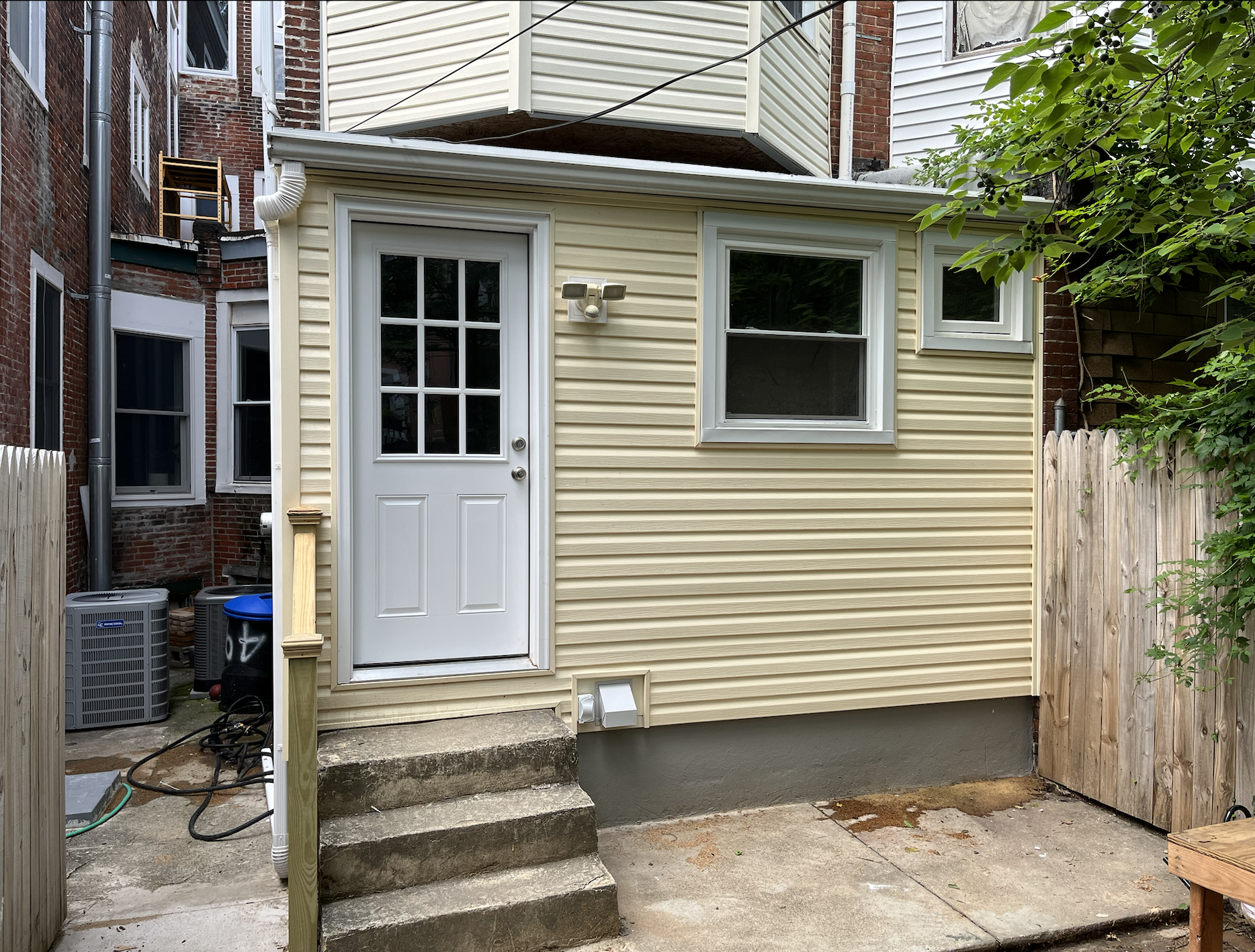 The exterior of a completed home renovation project in Philadelphia, PA